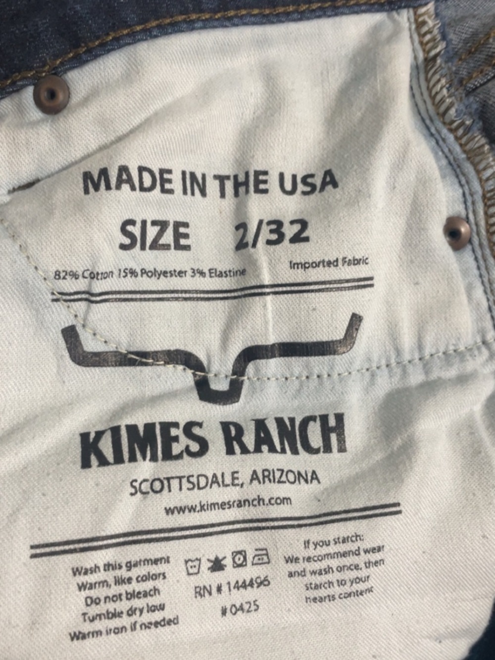 Kimes Ranch dark wash jeans